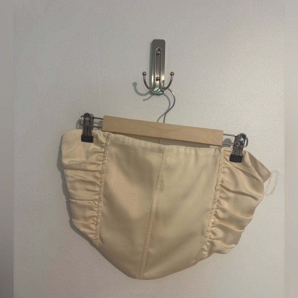 Peppermayo Cream Satin Corset Top